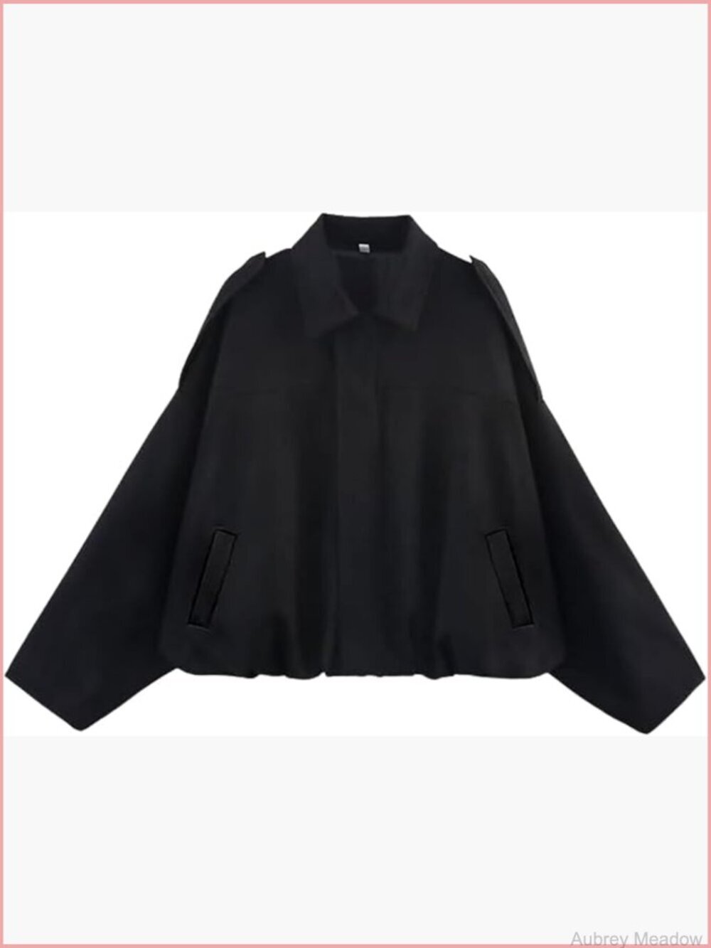Oversized Faux Suede Bomber Jacket, Casual Lapel Pilot Coat, Long Sleeve